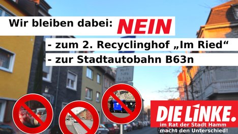 B63n, Hamm, Mitte, Plakat, Recyclinghof, Süden